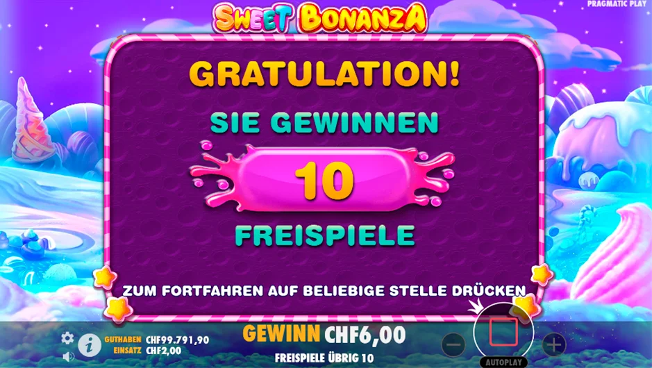 Sweet Bonanza Freispiele